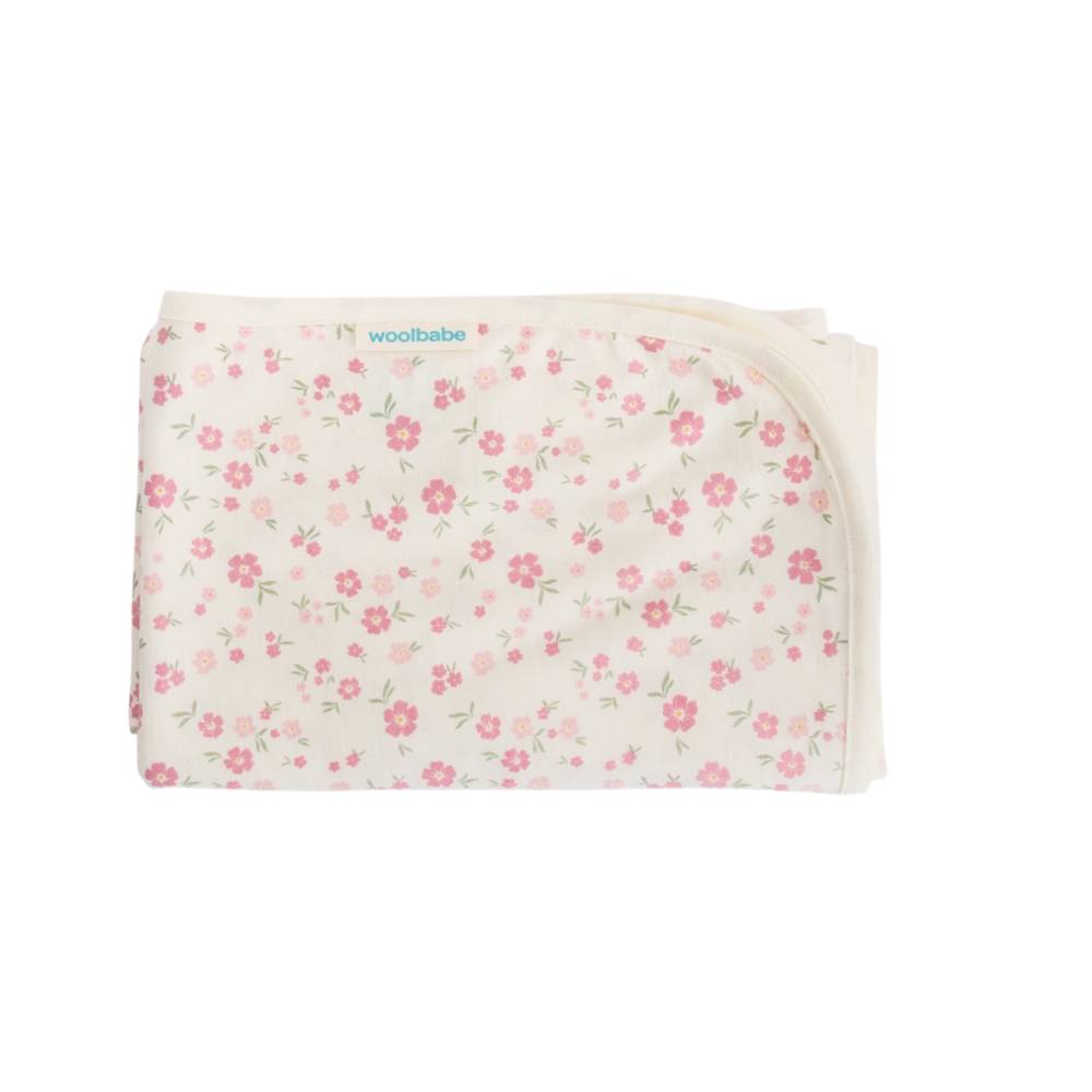 Merino Cotton Swaddle/Blanket - Vintage Bloom