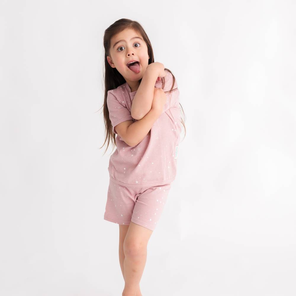 Merino Cotton Summer Pyjamas - Dusk Stars