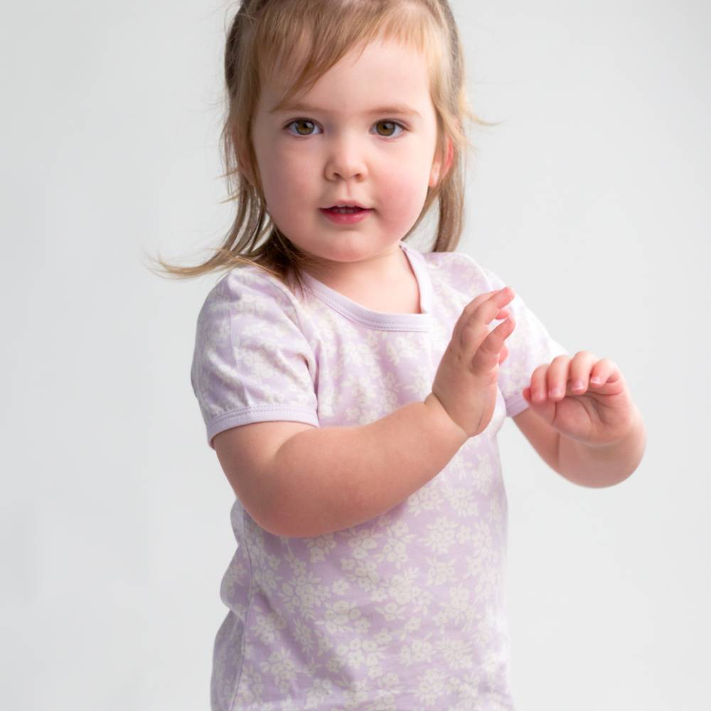 Merino Cotton Summer Pyjamas - Mauve Manuka