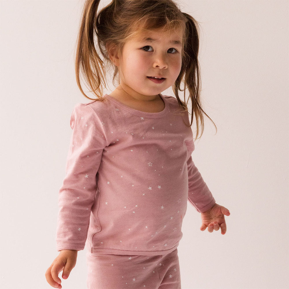 Merino Cotton Winter Pyjamas - Dusk Stars
