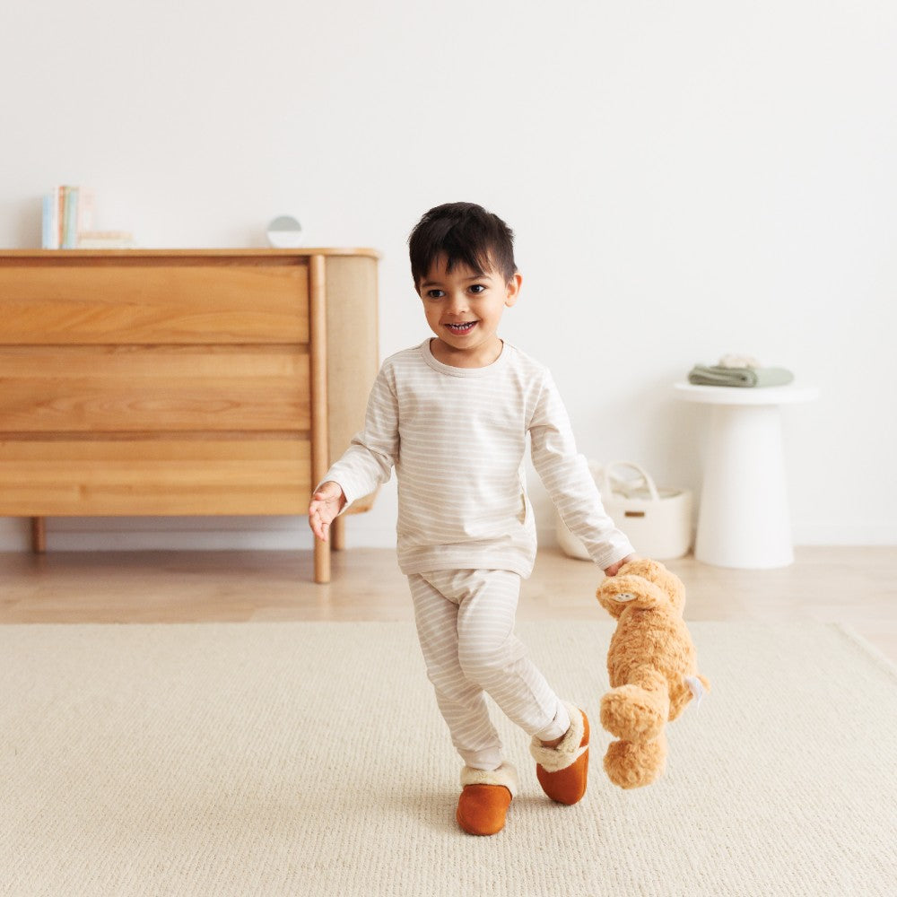 Merino Cotton Winter Pyjamas - Dune