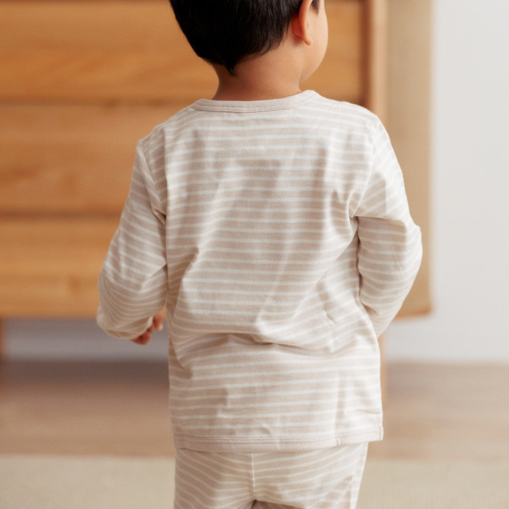 Merino Cotton Winter Pyjamas - Dune