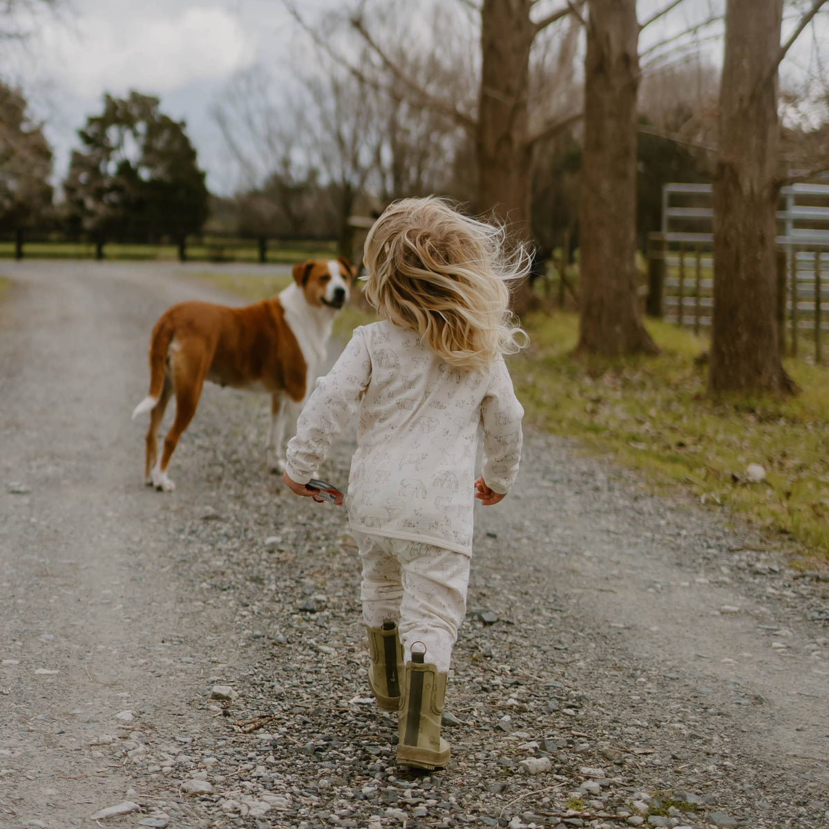 Merino Cotton Winter Pyjamas - Farmyard