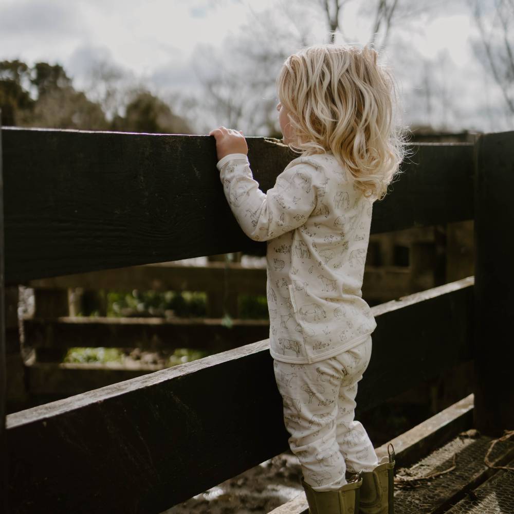 Merino Cotton Winter Pyjamas - Farmyard
