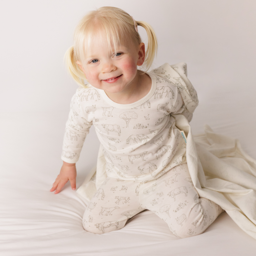 Merino Cotton Winter Pyjamas - Farmyard
