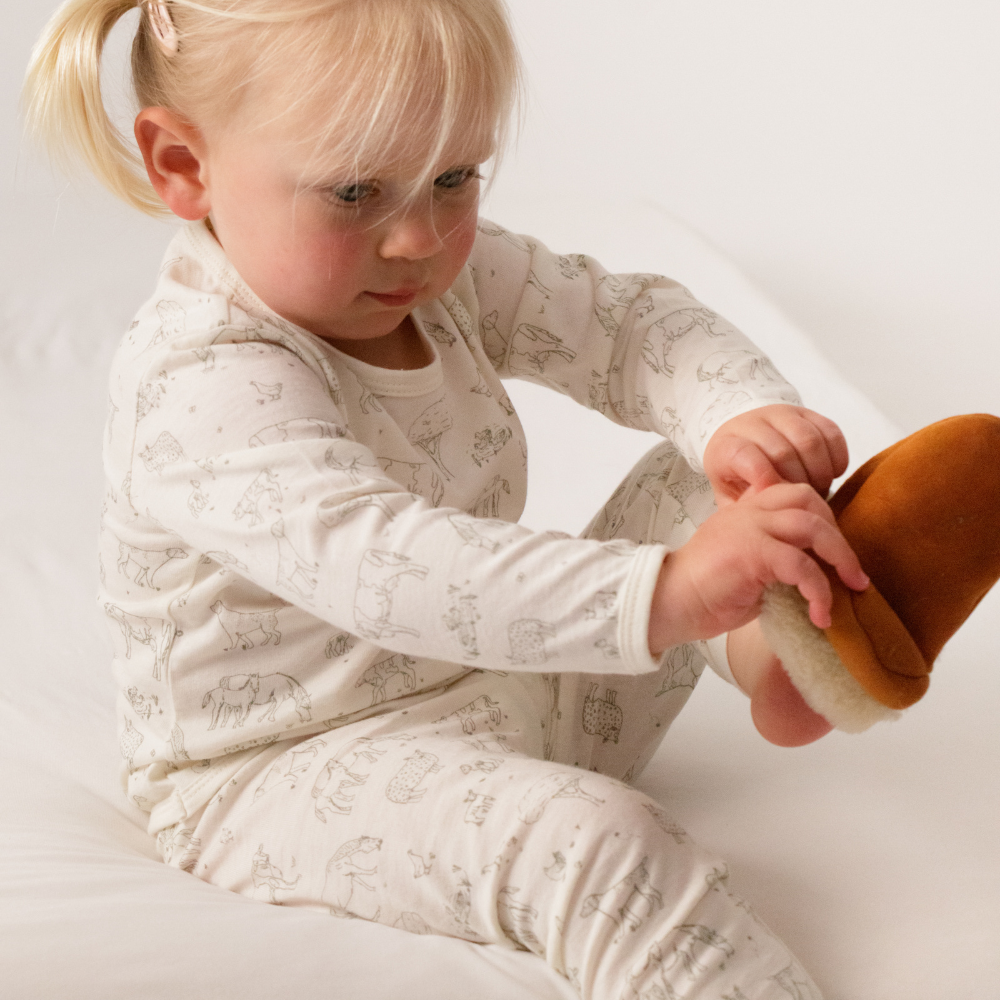 Merino Cotton Winter Pyjamas - Farmyard