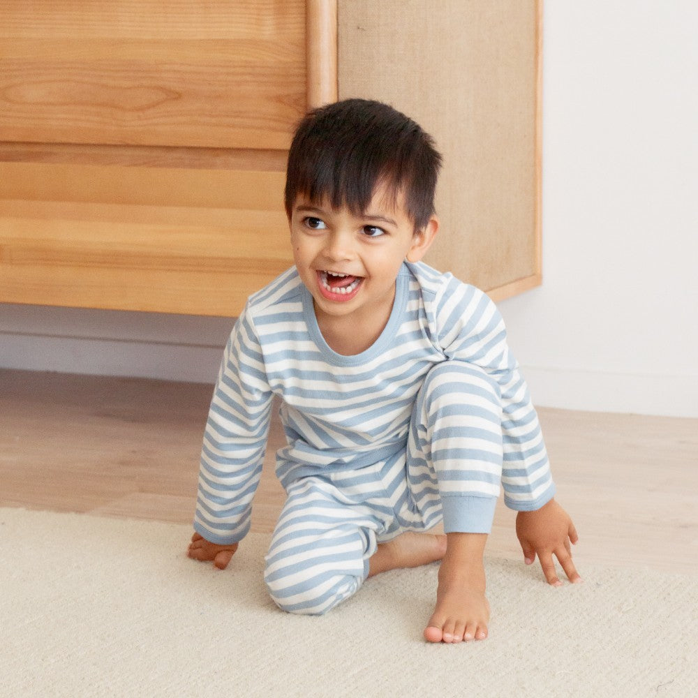 Merino Cotton Winter Pyjamas - Glacier