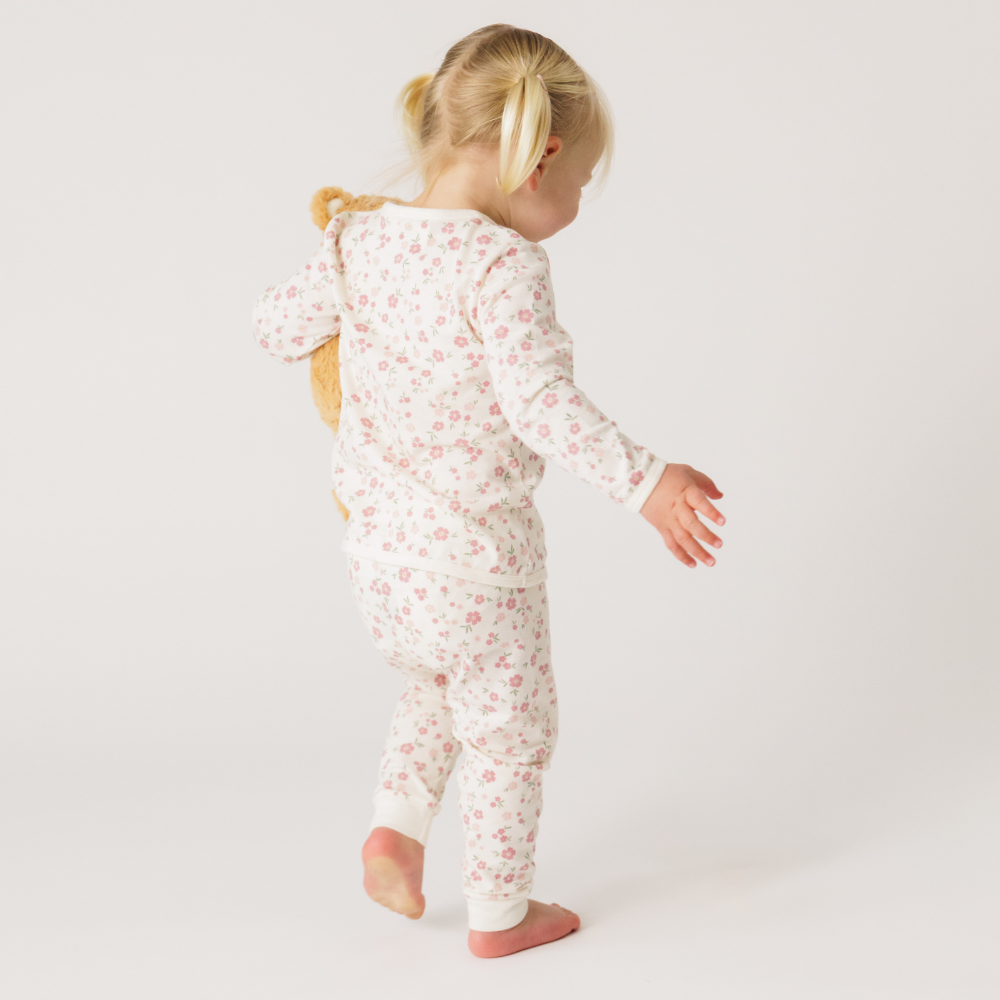 Merino Cotton Winter Pyjamas - Vintage Bloom