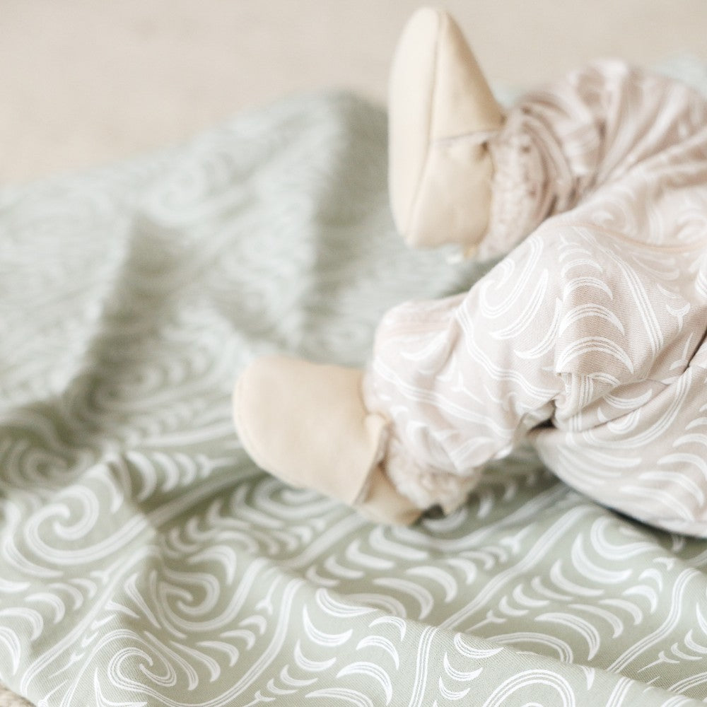 Merino Cotton Swaddle Blanket - BO & KO Flax Ngaru