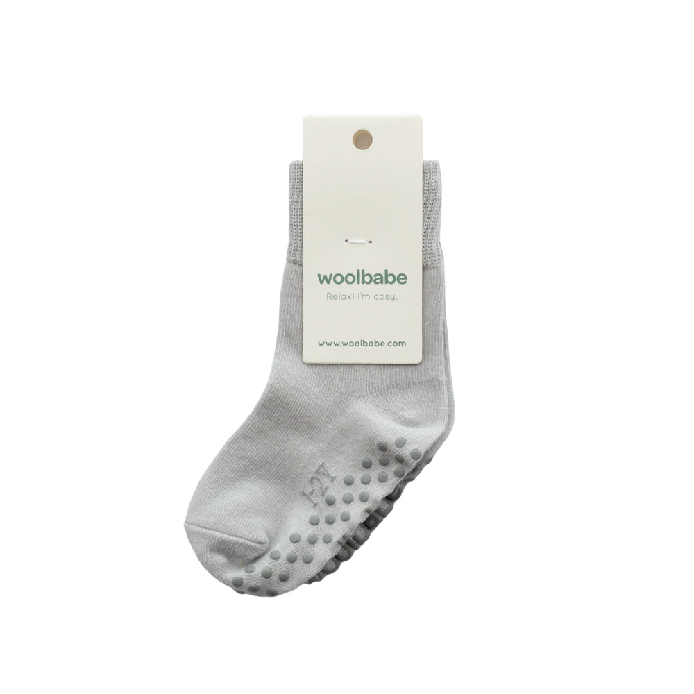 Merino Cotton Sleepy Socks - Pebble