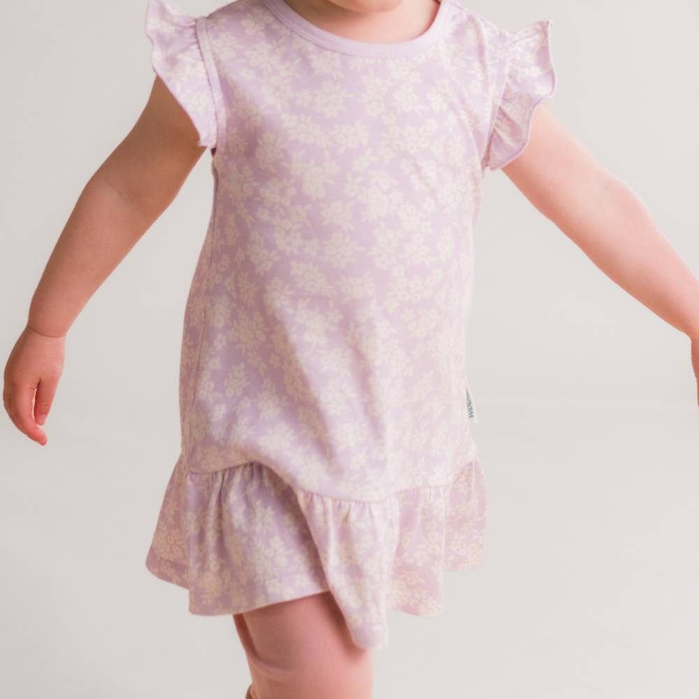 Merino Cotton Summer Nightie - Mauve Manuka