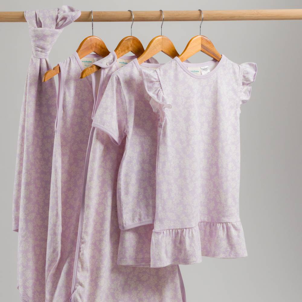 Merino Cotton Summer Nightie - Mauve Manuka