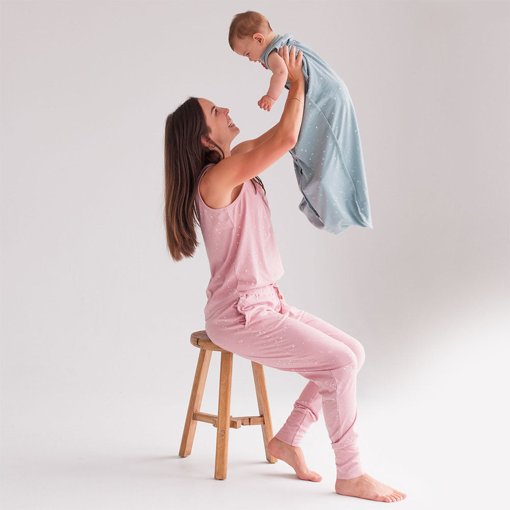 Relax! Merino Cotton Henley Tank - Dusk Stars