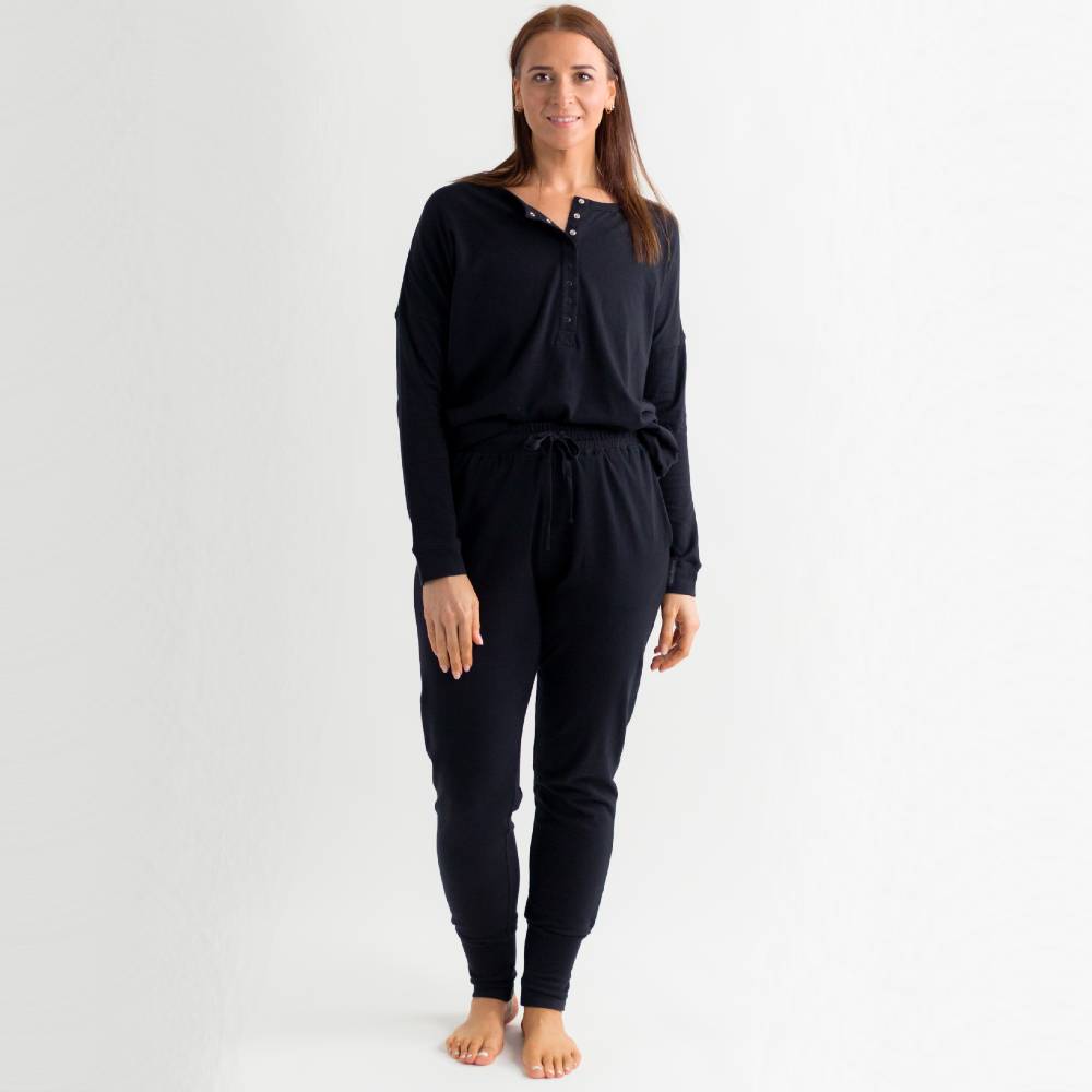 Relax! Merino Cotton Lounge Pants - Solid Night