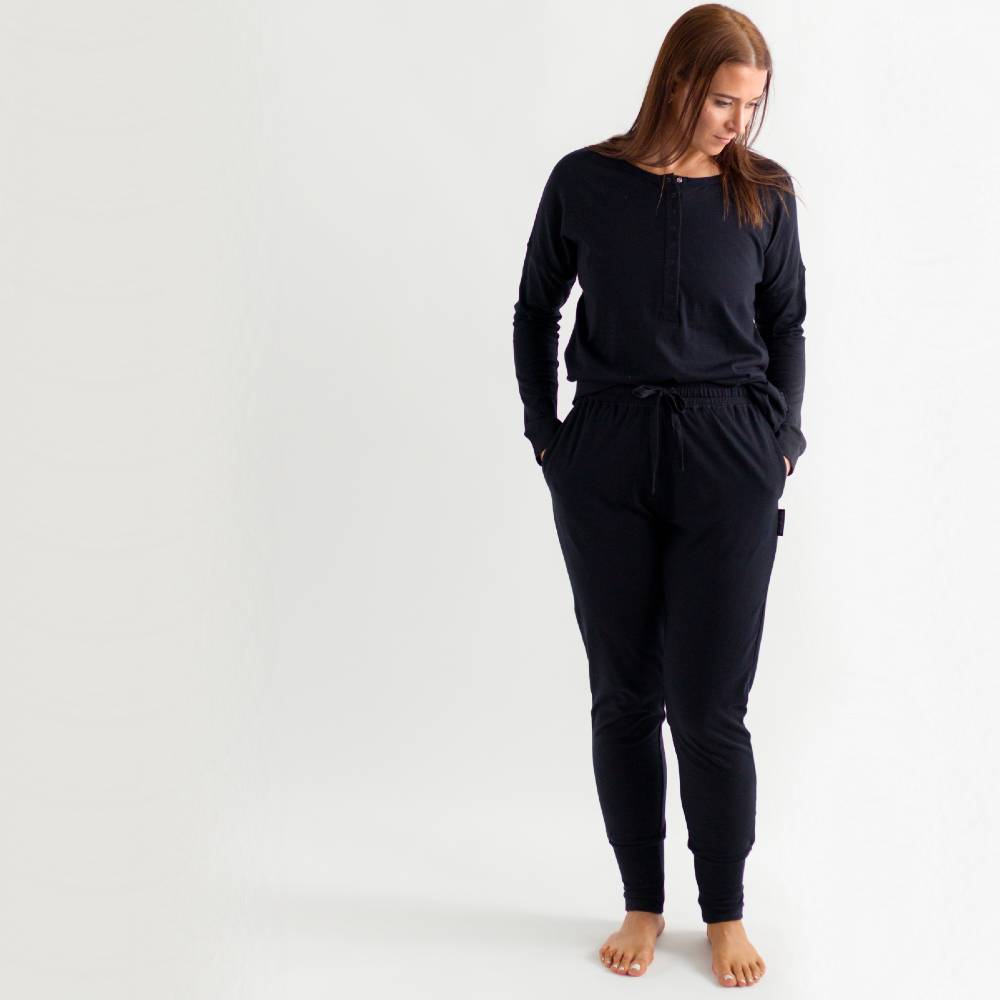 Relax! Merino Cotton Lounge Pants - Solid Night