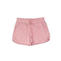 Pink PJ shorts with white stars on a white background