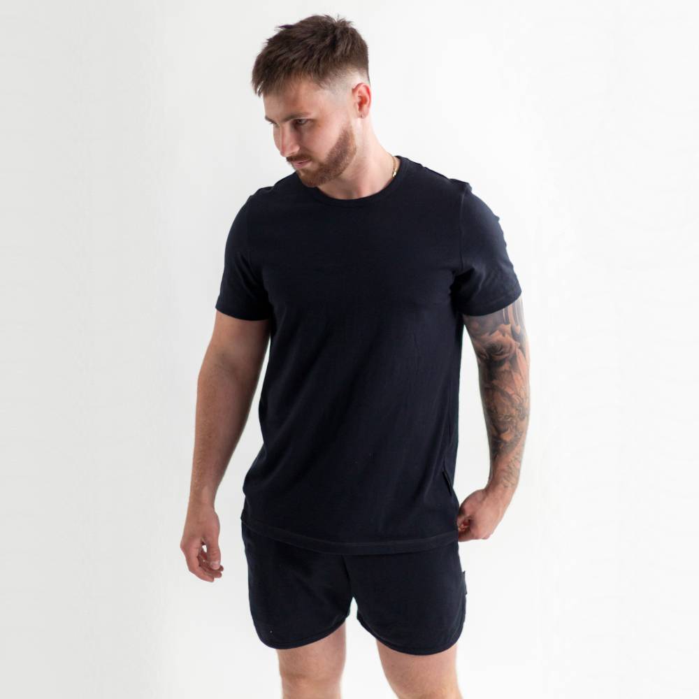 Relax! Merino Cotton Lounge Shorts - Solid Night