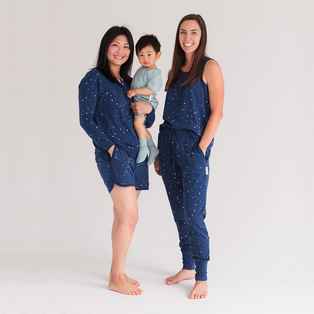 Relax! Merino Cotton Lounge Pants - Tekapo Stars