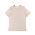 Beige striped adult woolbabe t-shirt on a white background