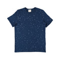 Navy blue lounge t-shirt with star pattern on a white background