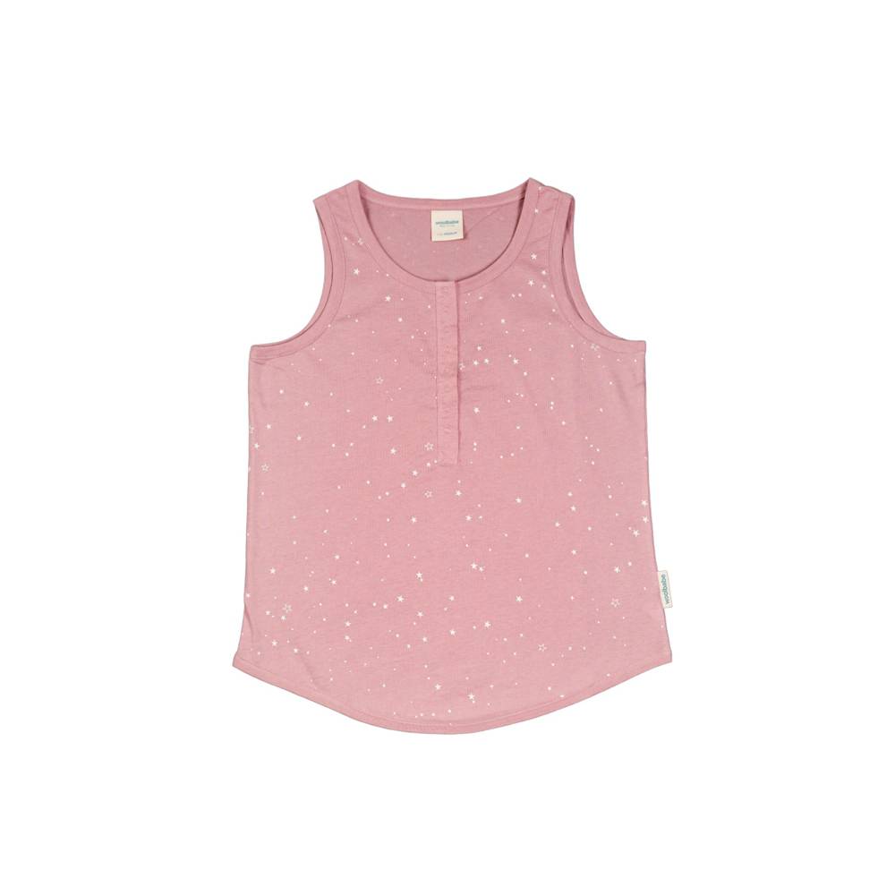 Relax! Merino Cotton Henley Tank - Dusk Stars