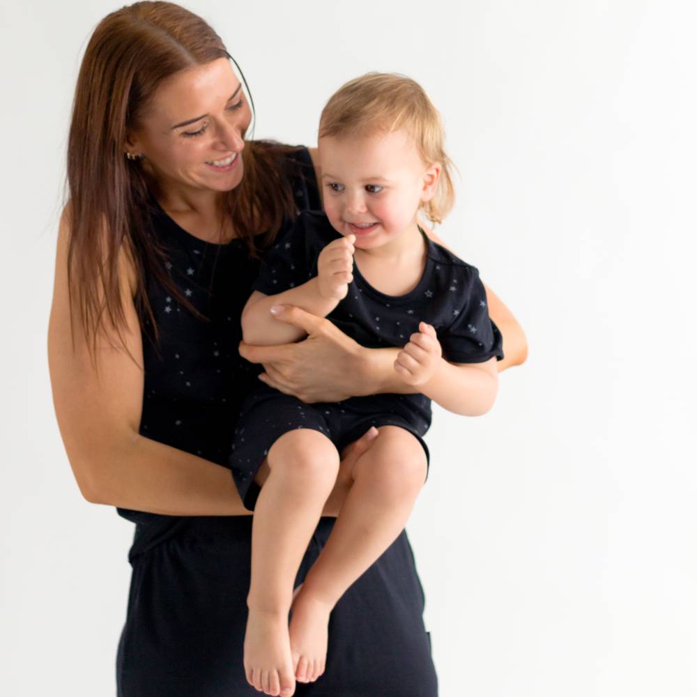 Relax! Merino Cotton Henley Tank - Night Stars