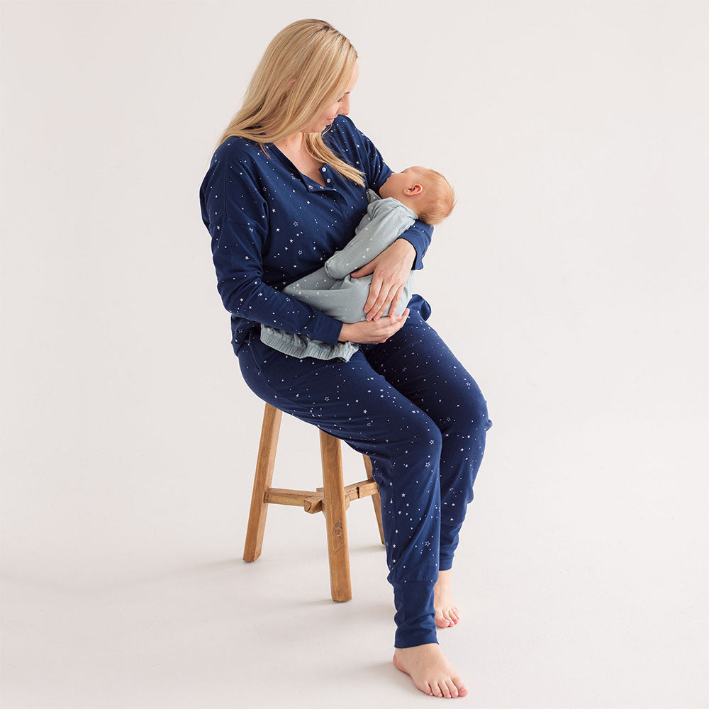 Relax! Merino Cotton Lounge Pants - Tekapo Stars
