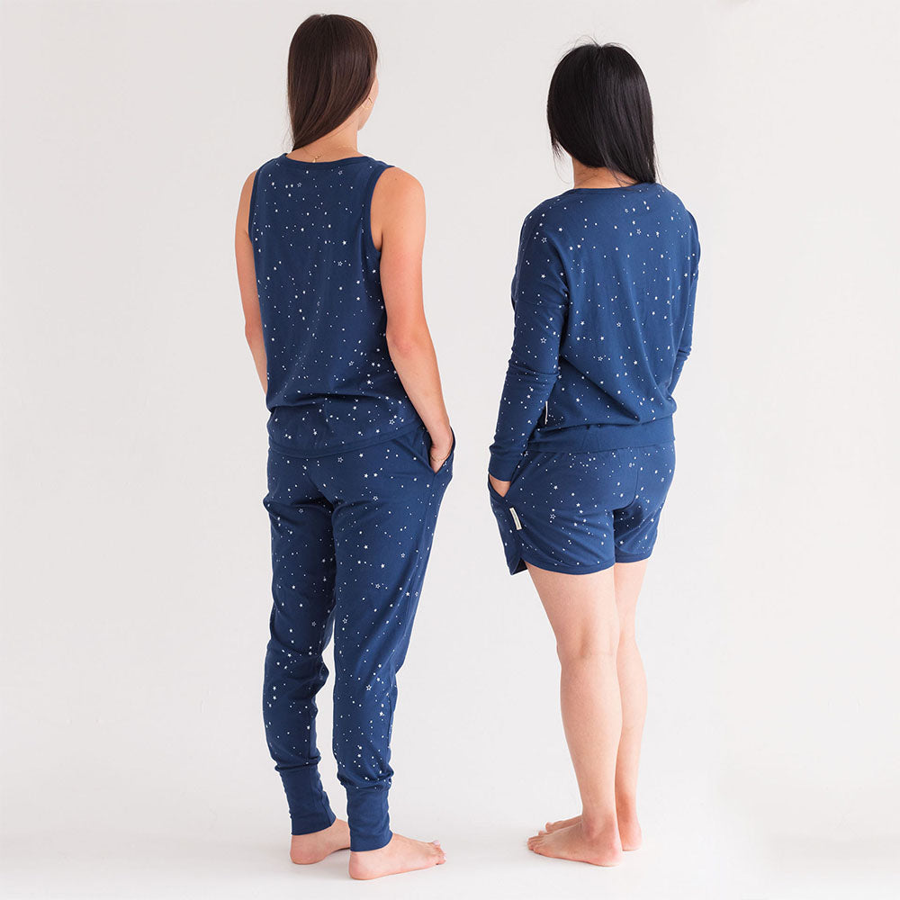 Relax! Merino Cotton Lounge Pants - Tekapo Stars