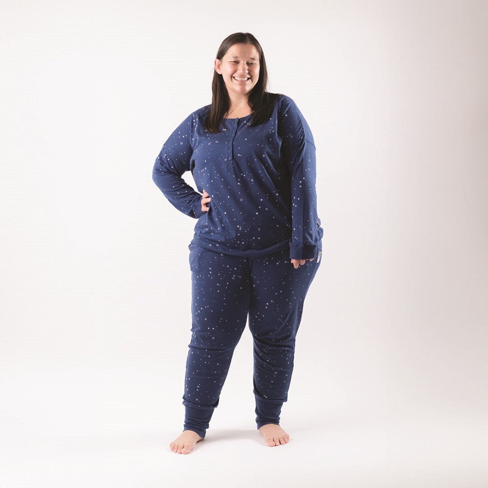 Relax! Merino Cotton Lounge Pants - Tekapo Stars