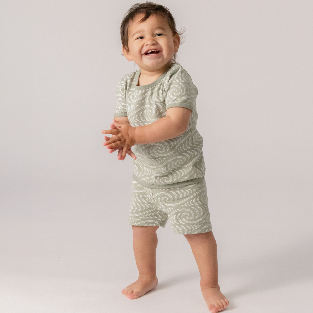 Merino Cotton Summer Pyjamas - BO & KO Flax Ngaru