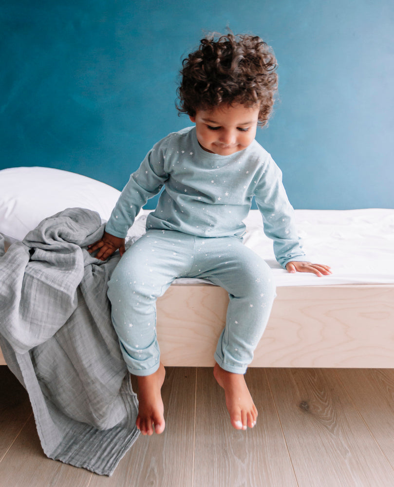 Merino Cotton Winter Pyjamas - Tide Stars