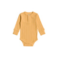 Long Sleeve Henley Bodysuit - Buttercup Marl