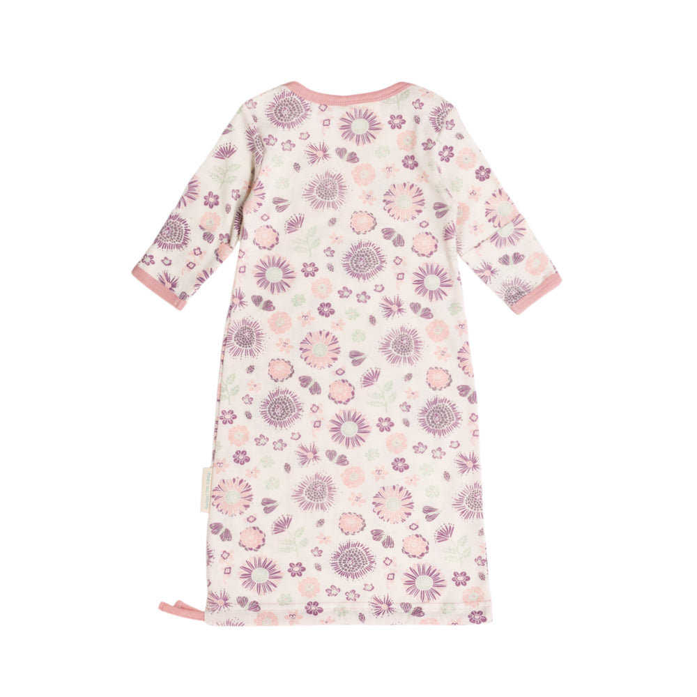 Merino Cotton Drawstring Gown - Wildflower
