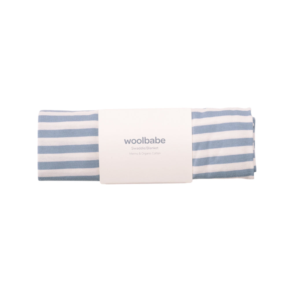 Merino Cotton Swaddle Blanket - Glacier