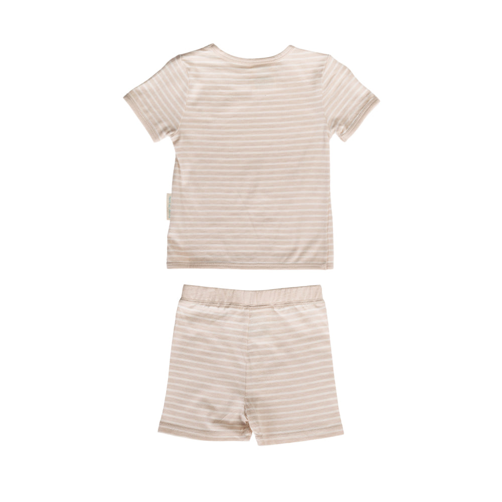 Merino Cotton Summer Pyjamas - Dune
