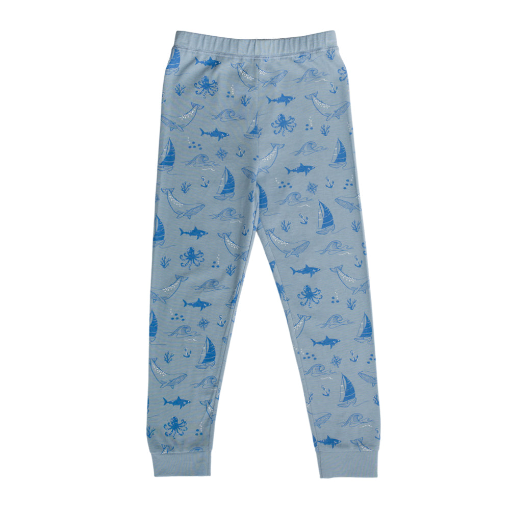 Merino Cotton Winter Pyjamas - Glacier Sail Away
