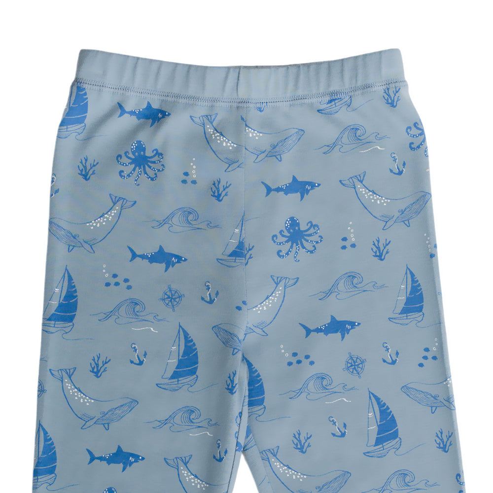 Merino Cotton Winter Pyjamas - Glacier Sail Away