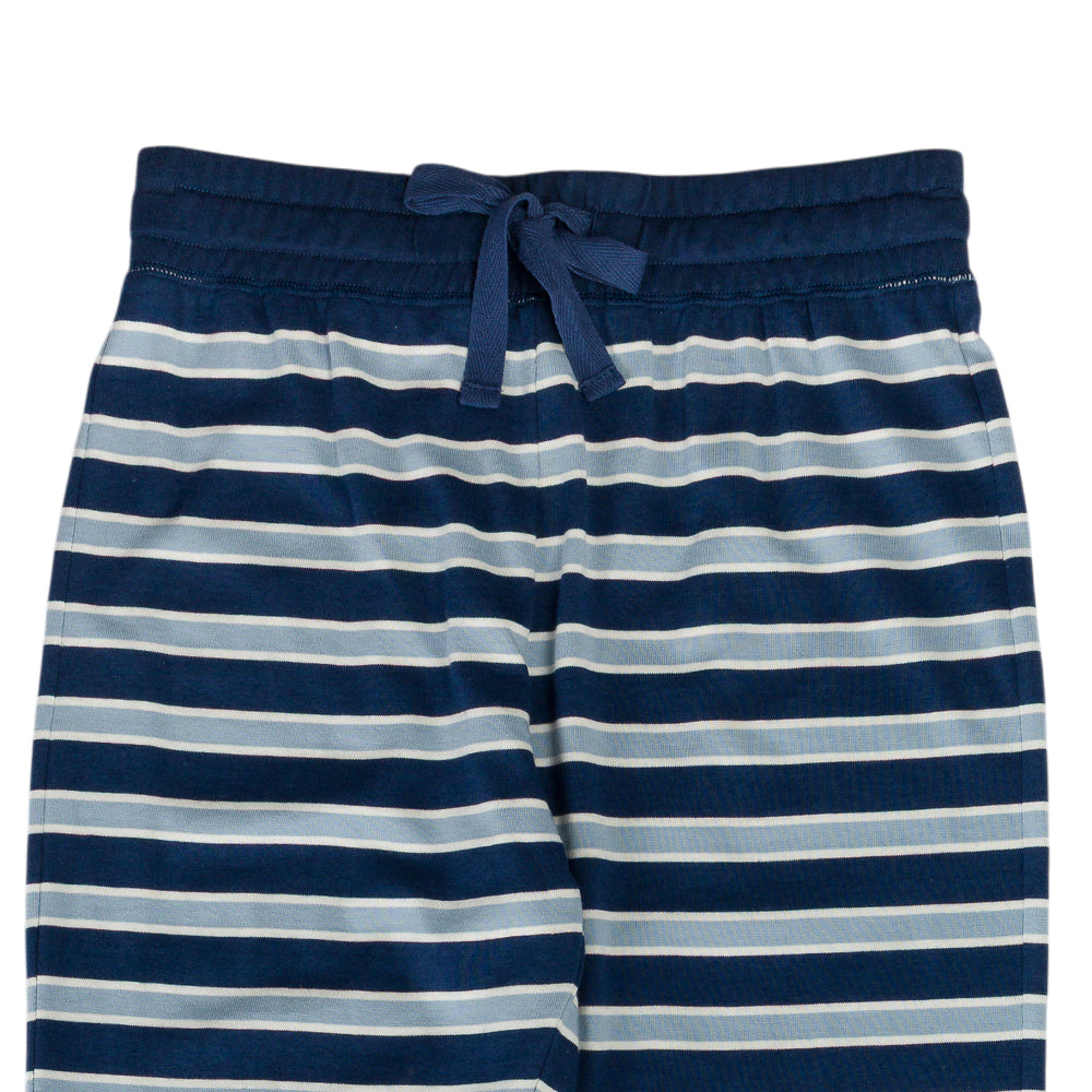 Merino Cotton Relaxed Winter Pyjamas - Midnight/Glacier