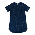 Navy blue shirt with star pattern on a white background