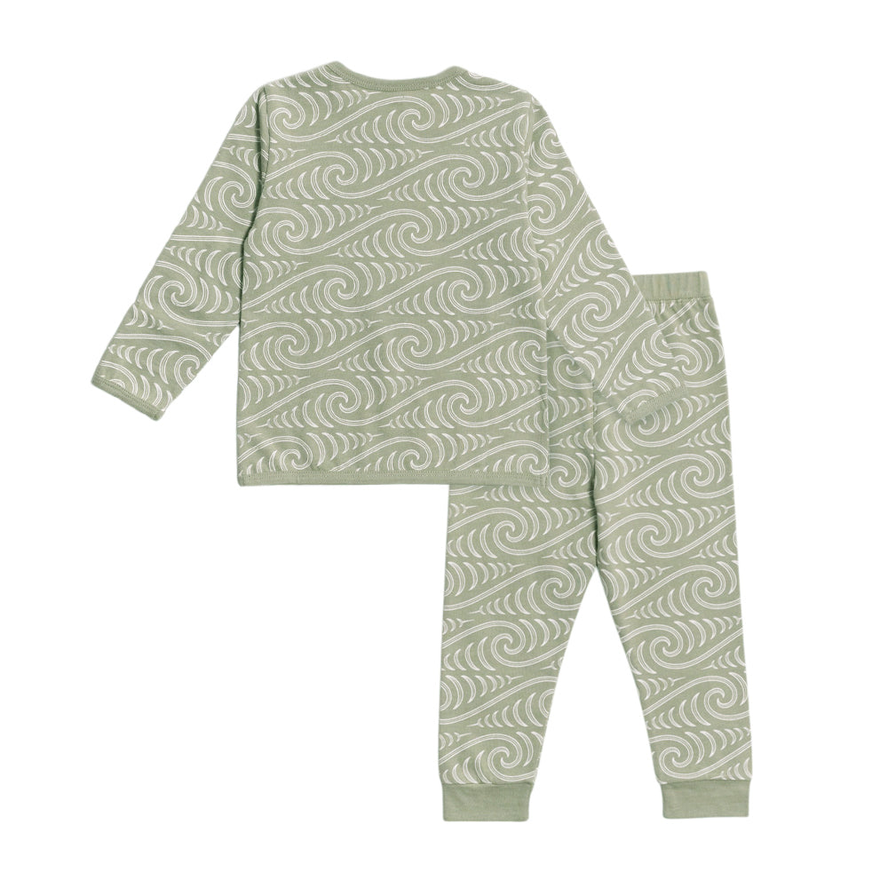 Merino Cotton Winter Pyjamas - BO & KO - Flax Ngaru