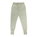 Light green Maori patterned lounge pyjama pants on a white background