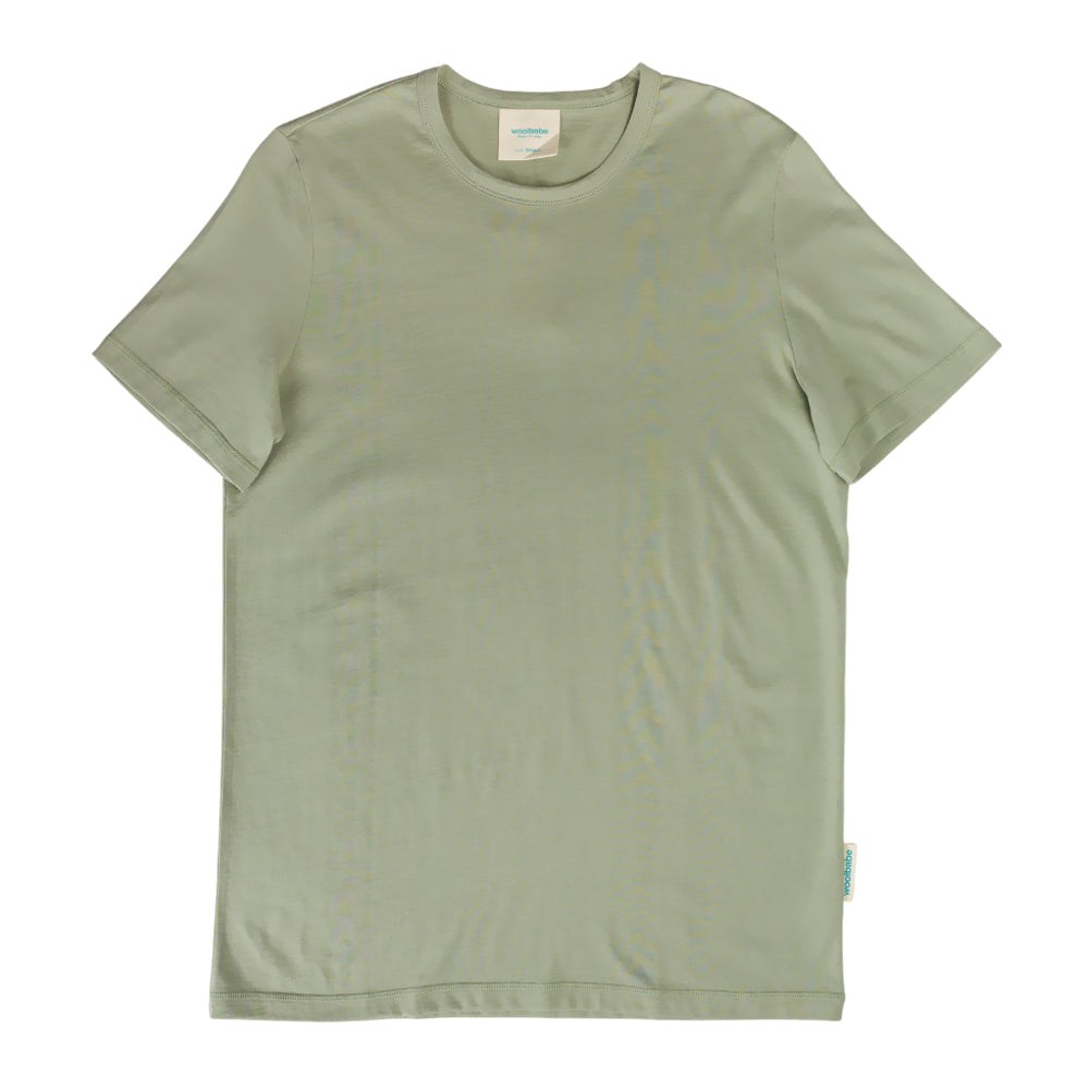 Green t-shirt on a white background