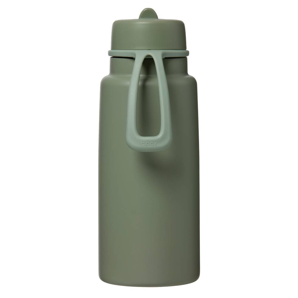 Insulated Flip Top Drink Bottle - Olive