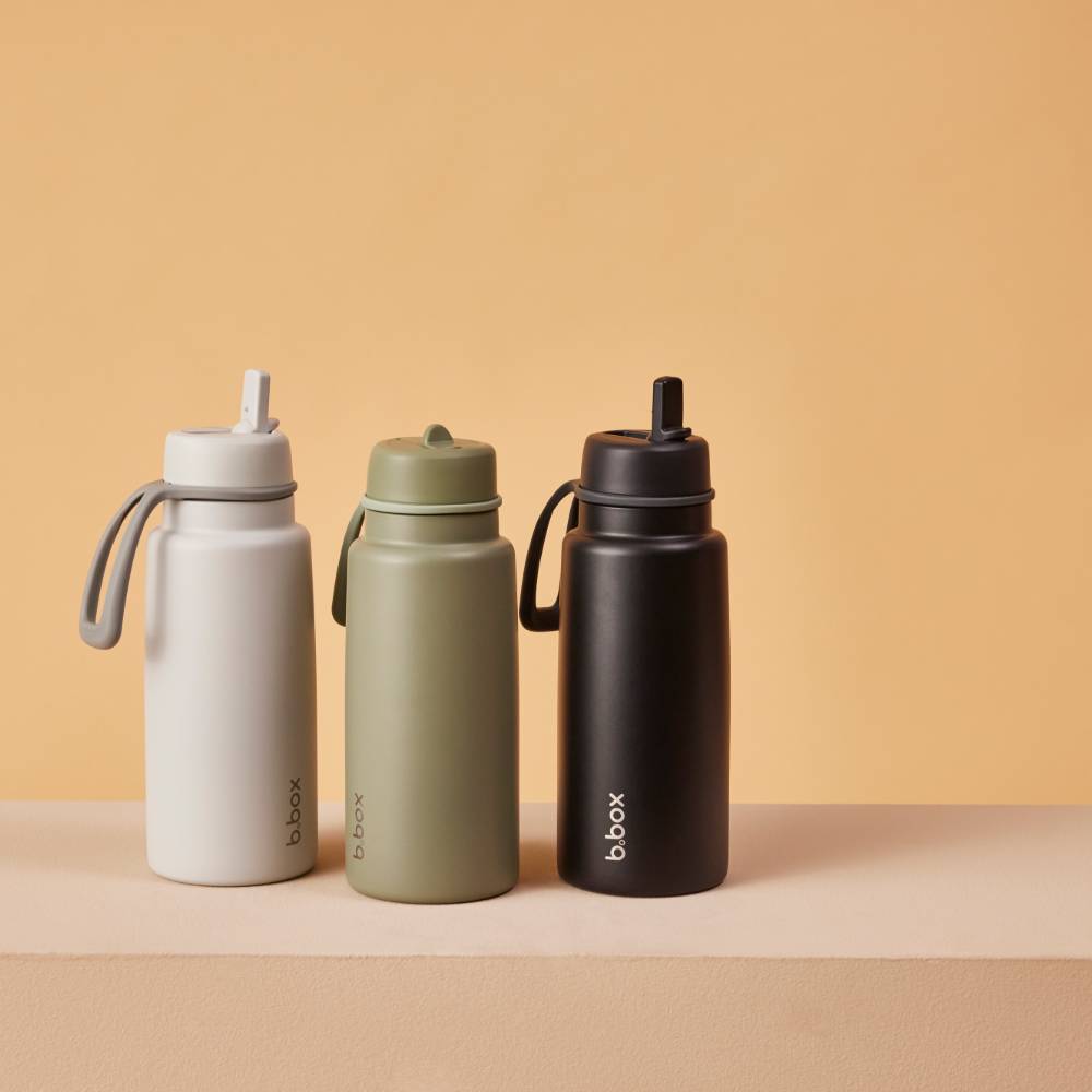 Insulated Flip Top Drink Bottle - Olive