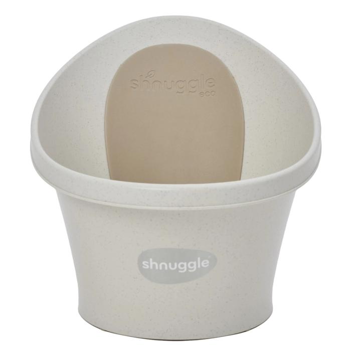 Shnuggle Bath in Cookies & Cream speckled cream on a white background