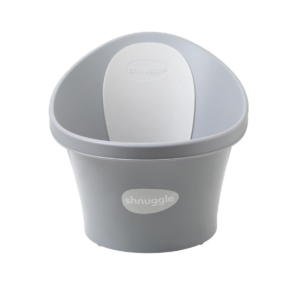 Shnuggle Bath in Pebble Grey on a white background