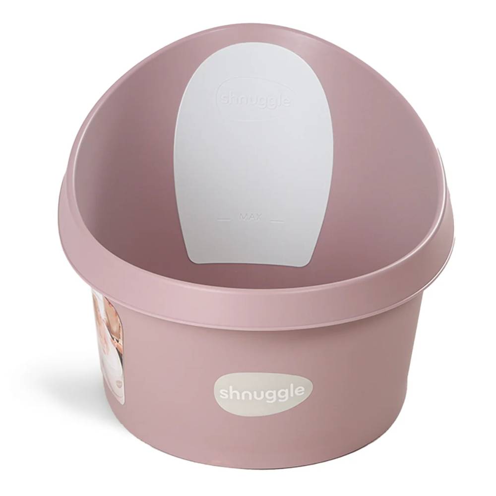 Shnuggle Toddler Bath in Pink on a white background