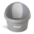Shnuggle Toddler Bath in Pebble Grey on a white background