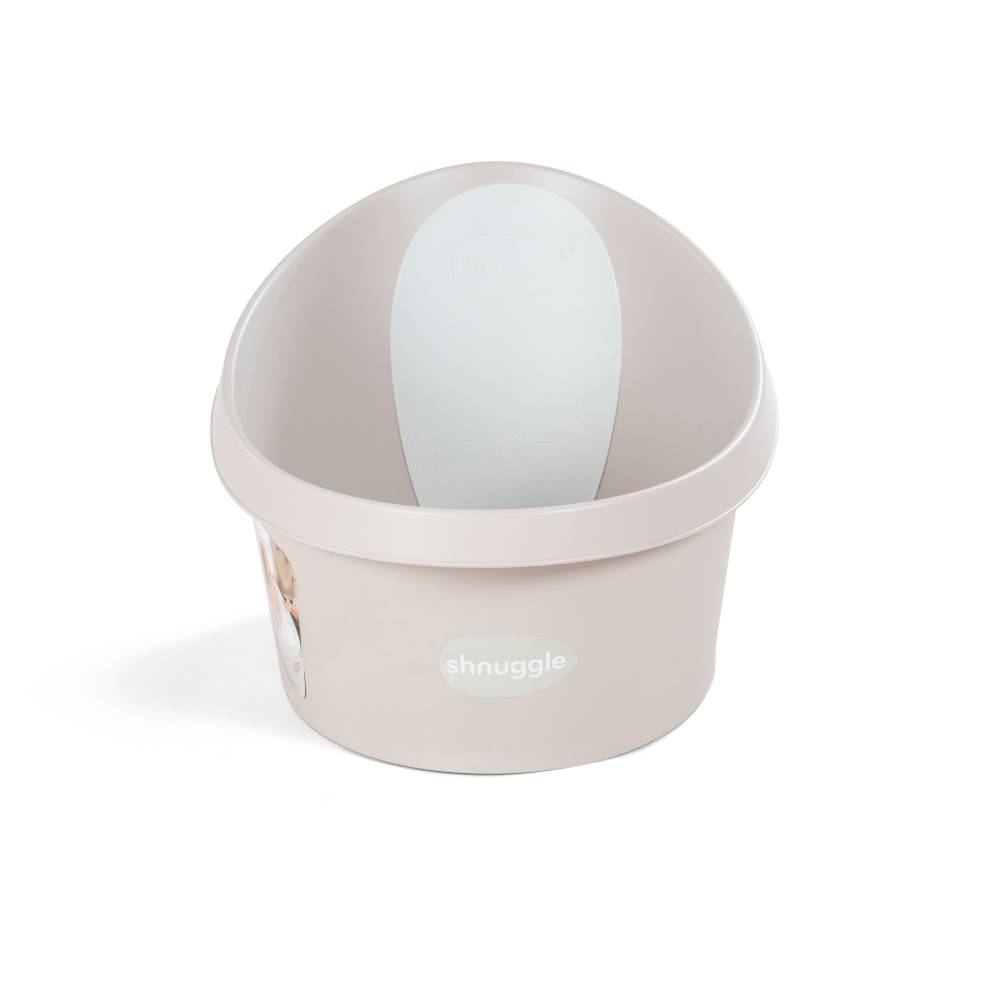 Shnuggle Toddler Bath in Beige on a white background