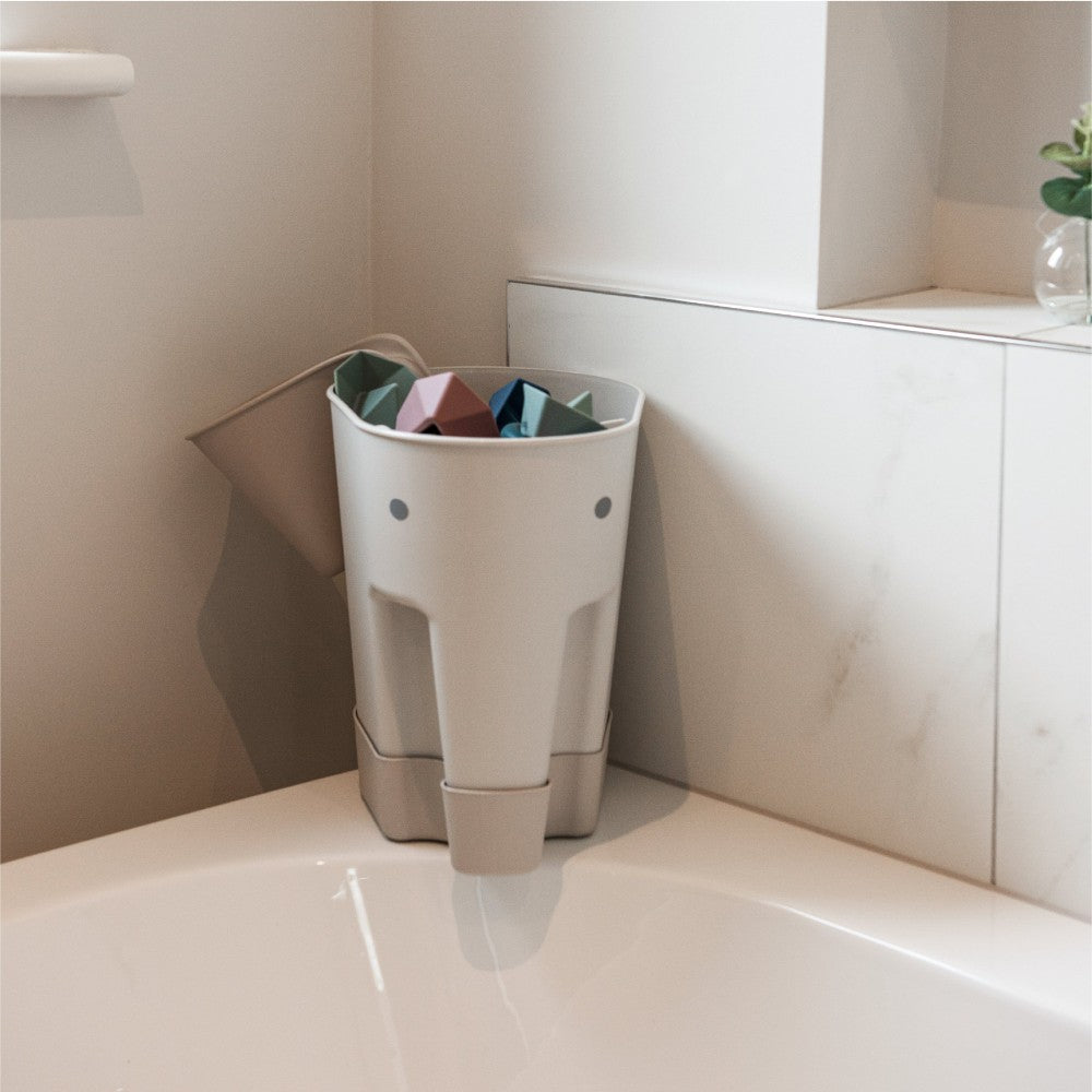 Ellie Bath Toy Drying Caddy/Storage Bin - Taupe